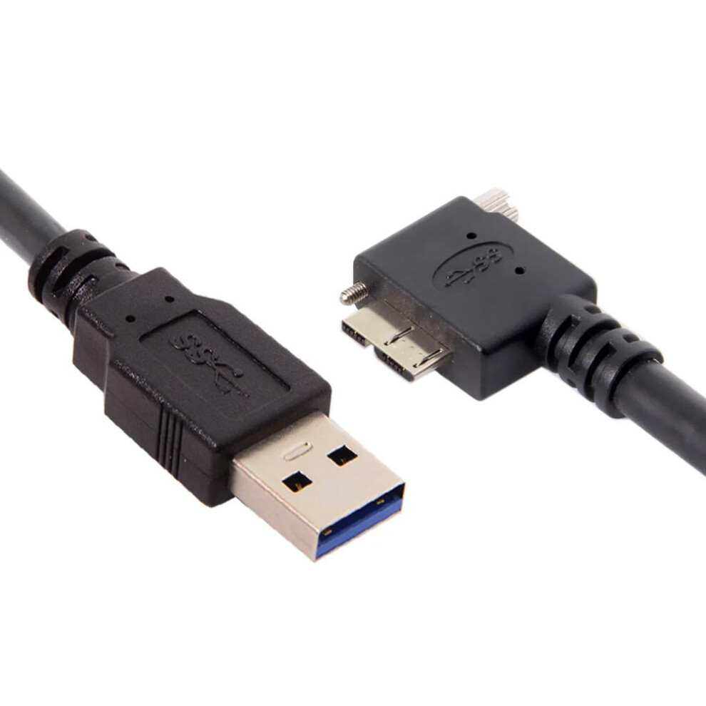 For Usb 3.0 A Type Male To 90 Degree Left Angled Micro Usb Screw Mount Data Cable For Industrial Camera 9448990272112