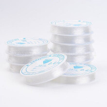 Elastic Crystal Thread, Stretchy String Bead Cord, for Beaded Jewelry Making 0.6mm about 11.48 yards 10.5m