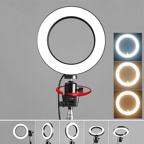 ODOMY Dimmable LED Ring Fill Light Lighting Without Tripod 1