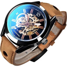 Men's Automatic Skeleton Mechanical Wristwatch Casual Sports Watch