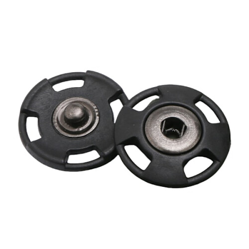 Transparent Snap Buttons - 25 mm, 10 pcs Black 2