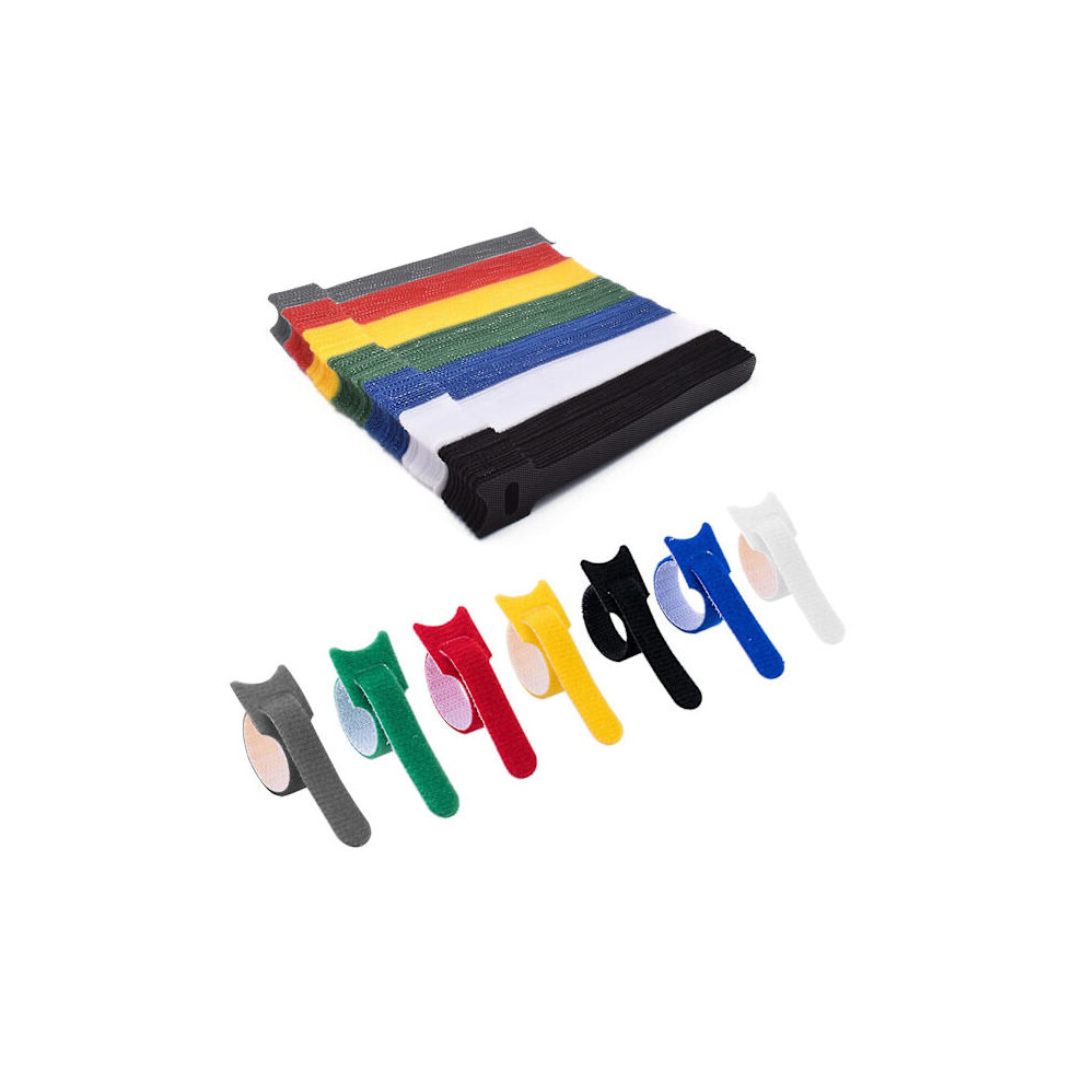 150 Pcs Cable Ties, Reusable Cable Holders Adjustable Removable Velcro Straps, Fasteners Black 9448990274598