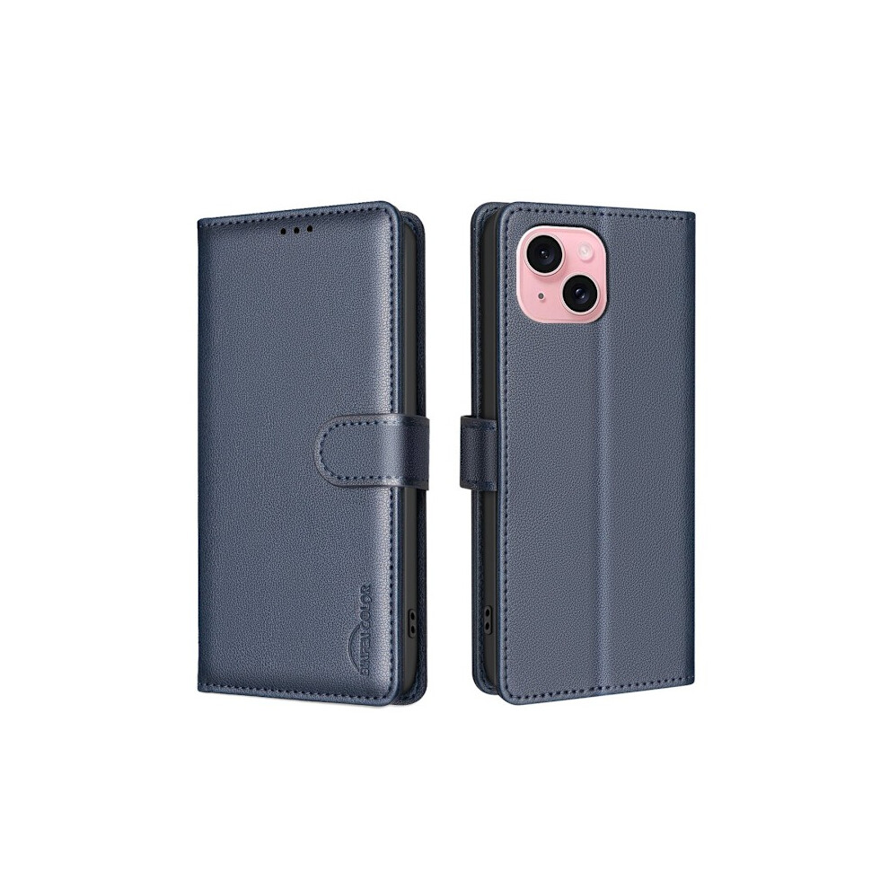 Compatible With Iphone 13 Mobile Case With Card Slot & Magnetic Closure Dark Blue 9448990276394