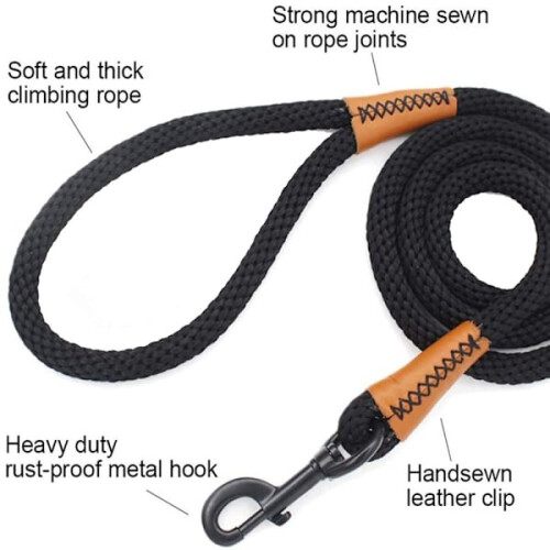 6FT Dog Leash Strong Rope Dog Leash GREY grey 1