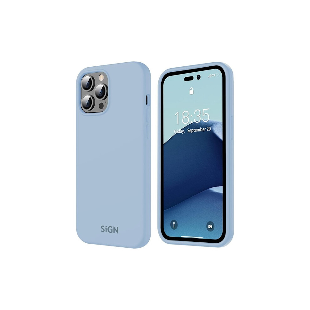 Sign Liquid Silicone Case For Compatible With Iphone 14 Pro Max - Blue 9448990276585