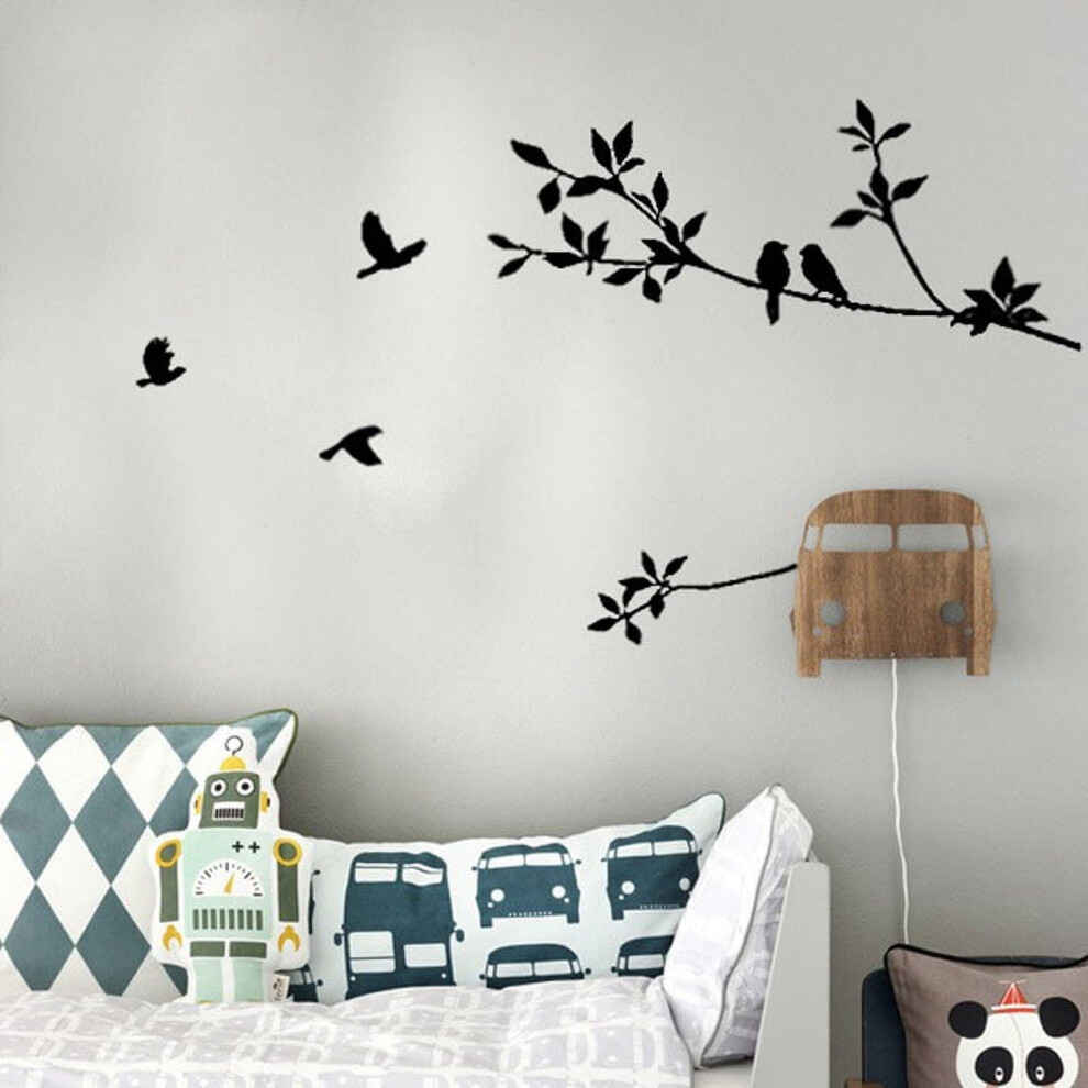 Tree Branch Black Bird Art Wall Stickers Removable Decal Home Bk Home Essentials 9448990276844
