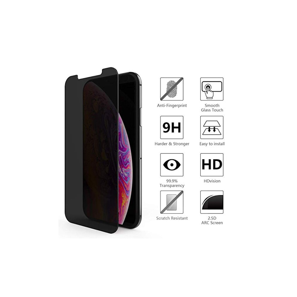 Proguard Compatible With Iphone 11 2-Pack Anti-Spy Screen Protector 9H Black 9450273644578