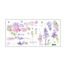 Colorful Flowers & Butterflies Wall Stickers, Removable Peel and Stick Wall Art Mural for Kids Bedroom, Living Room - Compatible with Home Decor