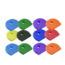 12 Pcs PVC Key Caps Flexible Key Covers Colored Key Identifier Caps for Home Door Keys Car Keys (Random Color)