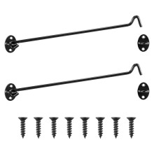 Eye Latch for Door Window Hook Heavy Duty Doors and Windows Stainless Steel Black