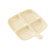 Tahtuvzn Kitchen Gadgets, Divided Plates for Adults, Lightweight Reusable Compartment Dinnerware, Plastic Portion Plates, Compatible with Standard