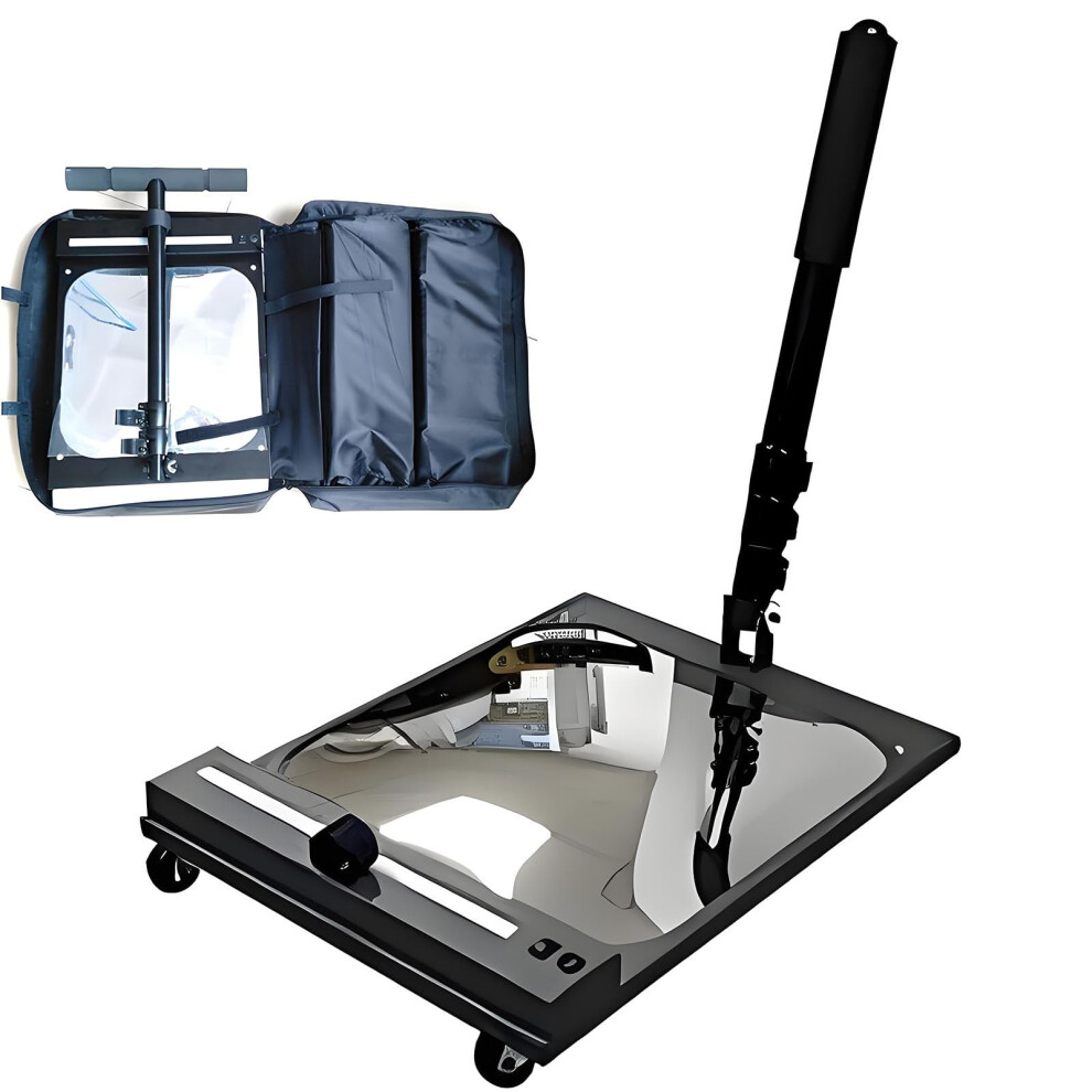 Under Vehicle Inspection Mirror With Wideangle Acrylic Lens, Adjustable Telescopic Handle, Foldable Base 9113335462205