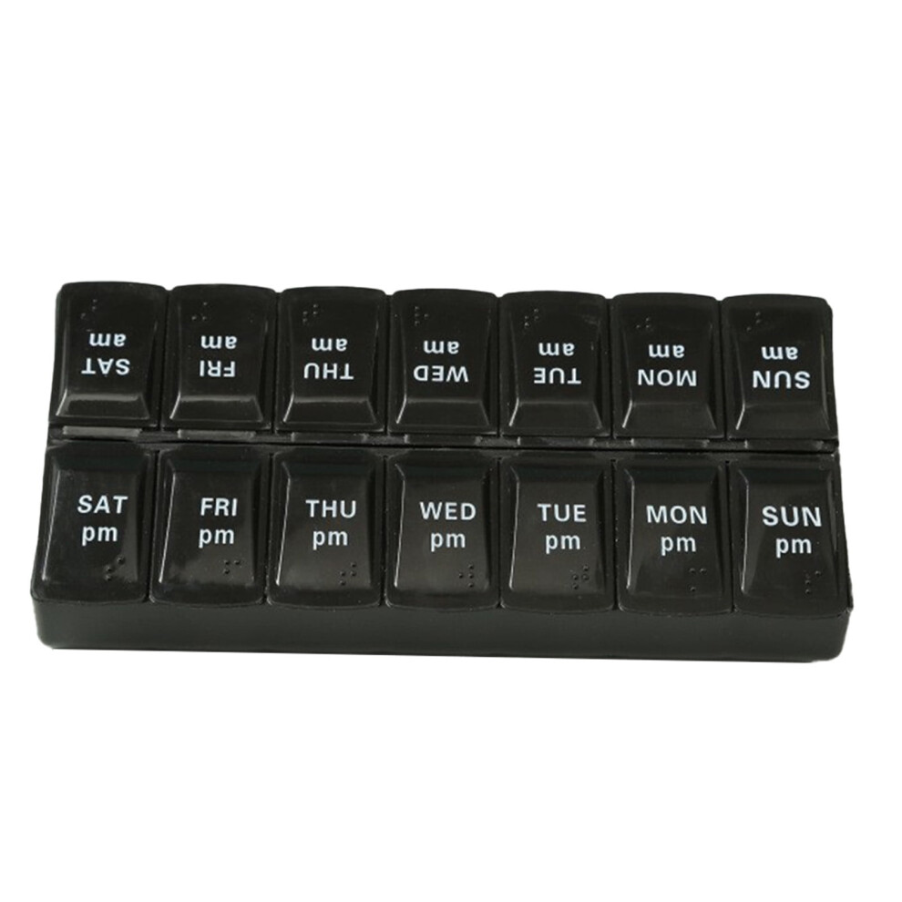 IUYT6 Weekly Tablet Organizer 2 Times A Day Easy Open Lids Organize Medication Or Vital By AM /PM Or Morning And Bedtime Clear Todays Deals