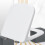 Square Soft Close Toilet Seat White with Quick Release Hinges, Adjustable  Fixing 36x45cm 1