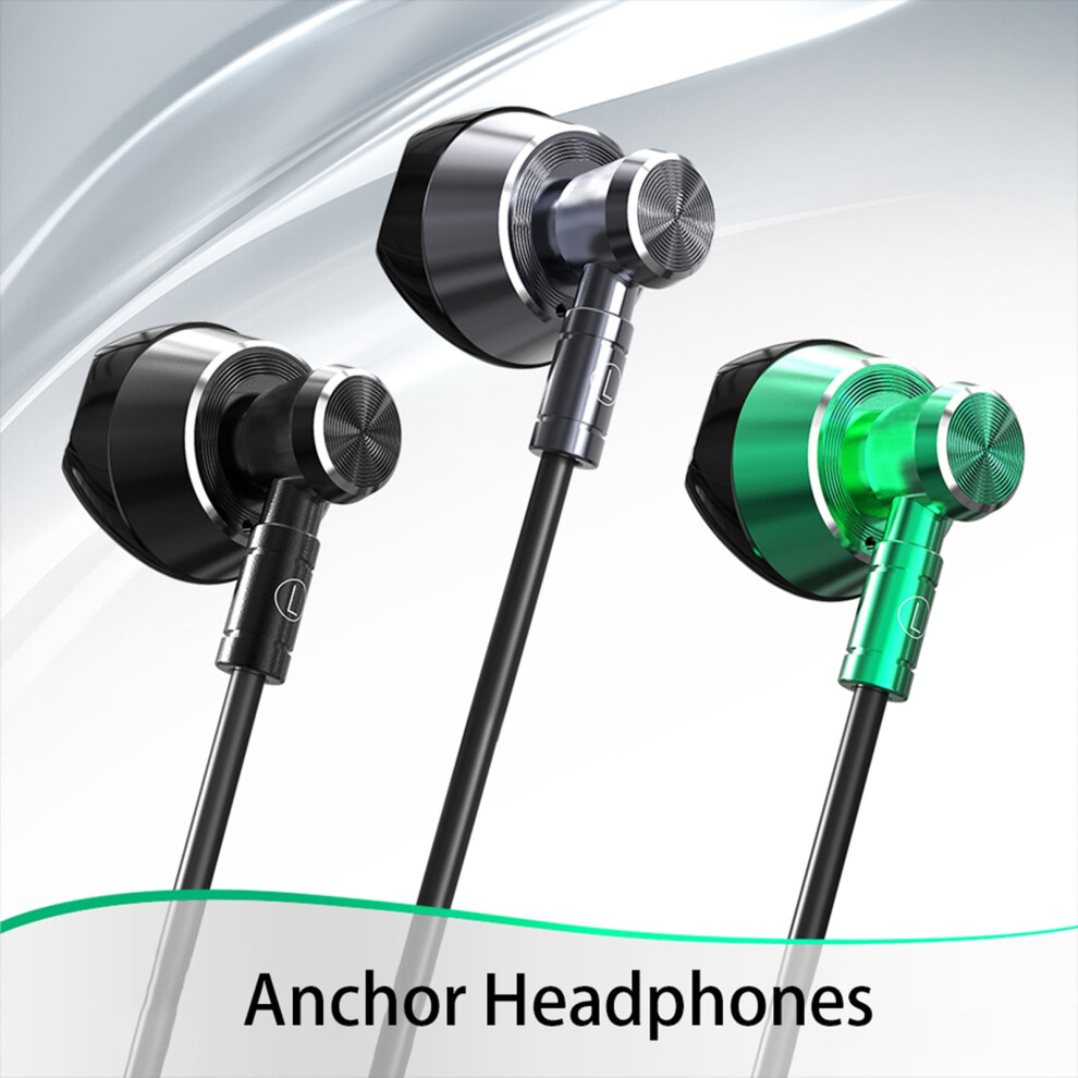 Susuchens Kt-01 Wired Earbud Hifi Hd-Compatible Calling 3.5Mm Mobile Phone Singing Recording Earphone With Microphone For Listening To Music Green 9555307200048