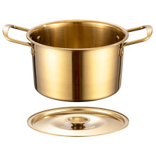 Korean Instant Noodle Pot Double Handles Kitchen Pots Ramen Stainless Steel Soup