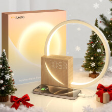 Sunrise Alarm Clock for Heavy Sleepers Adults with Wake Up Light, Dual Alarms, White Noise, USB Charging
