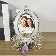 TRIEIY Photo Frame Music Box Clearance Sale! Frame Personalized Pumpkin Car Photo Frame Music Box Picture Frame Room Decor Silver