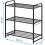 3-Tier Stackable Wire Shelving Unit Storage Rack, Expandable & Adjustable Kitchen Storage Cabinet Shelf Organizer, Black 3