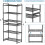 3-Tier Stackable Wire Shelving Unit Storage Rack, Expandable & Adjustable Kitchen Storage Cabinet Shelf Organizer, Black 6