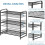 3-Tier Stackable Wire Shelving Unit Storage Rack, Expandable & Adjustable Kitchen Storage Cabinet Shelf Organizer, Black 5