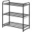 3-Tier Stackable Wire Shelving Unit Storage Rack, Expandable & Adjustable Kitchen Storage Cabinet Shelf Organizer, Black 2