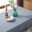 HGYCPP Rustic Vintage Flounces Ruffle Trim Tablecloth Washable Cotton Linen Table Cover 4