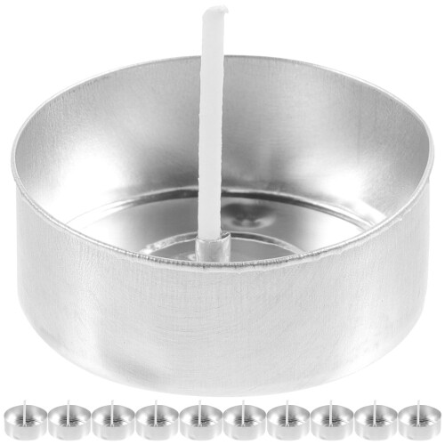 Eease Aluminum Tea Light Cups with Wick for Candle Making