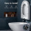 D Shape Soft Close Toilet Seat with Quick Release, White PP Adjustable Hinges, Easy Clean 4