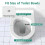 D Shape Soft Close Toilet Seat with Quick Release, White PP Adjustable Hinges, Easy Clean 3