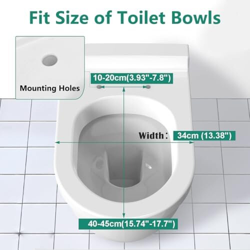 D Shape Soft Close Toilet Seat with Quick Release, White PP Adjustable Hinges, Easy Clean 2