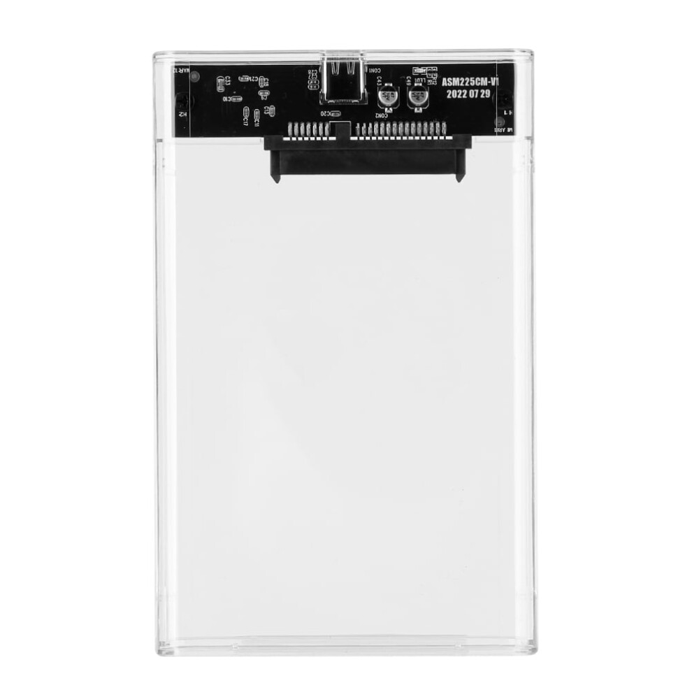 Jixopn 2.5Inch Hard Drive Enclosure Sata To Usb3.1 8Tb Hdd Ssd Case Usb3.0 To Type-C Transparent For Notebook Computer Black 9181073084898