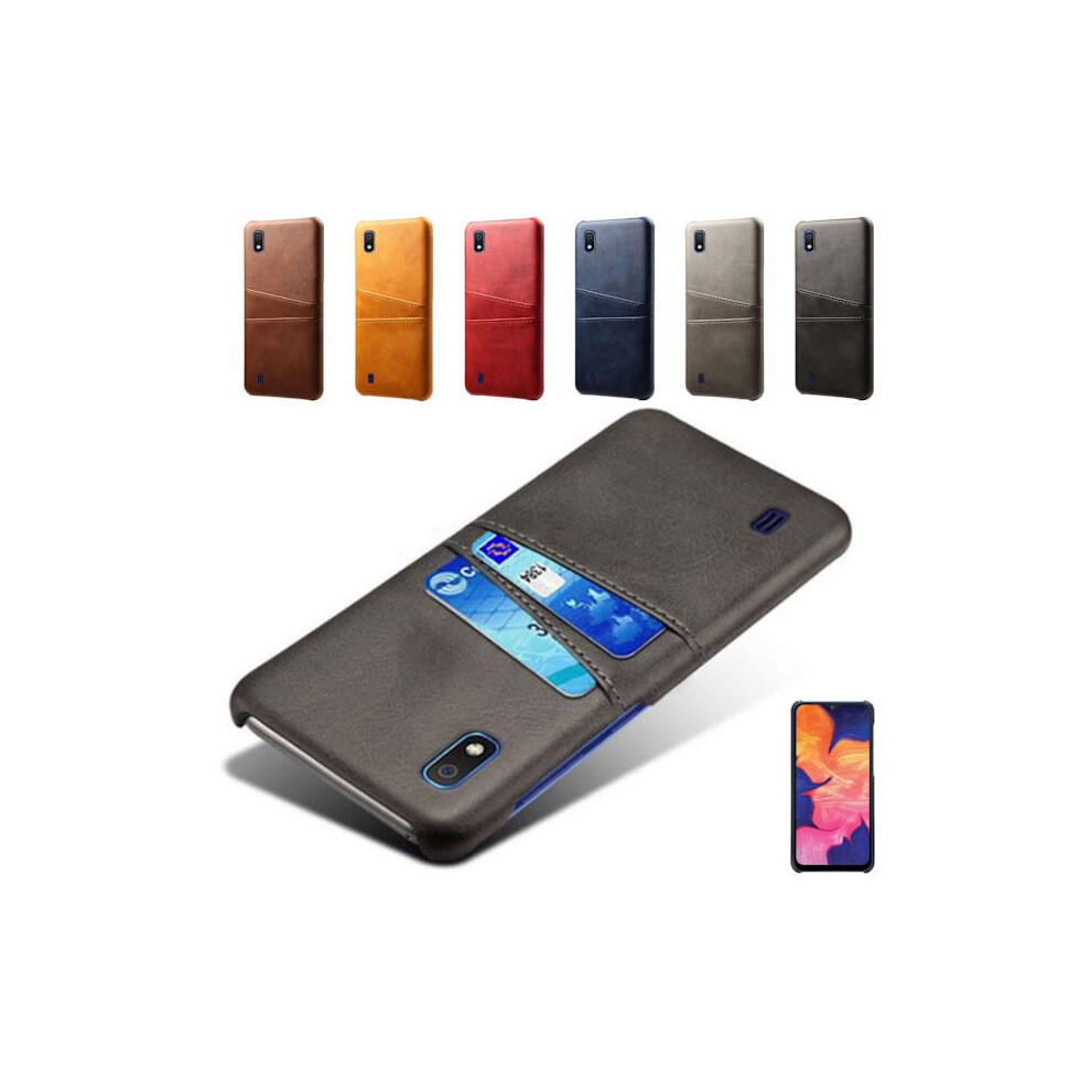 Compatible With Samsung A10 Case Cover Protection Leather Card Visa Mastercard Amex - A10 Black 9181073085710