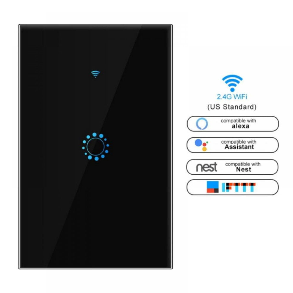 1/2/3 Gang Wifi Smart Light Switch Wireless Wall Touch Glass Panel App Remote Control & Schedule For Amazon Alexa Google Ifttt 9181073086649