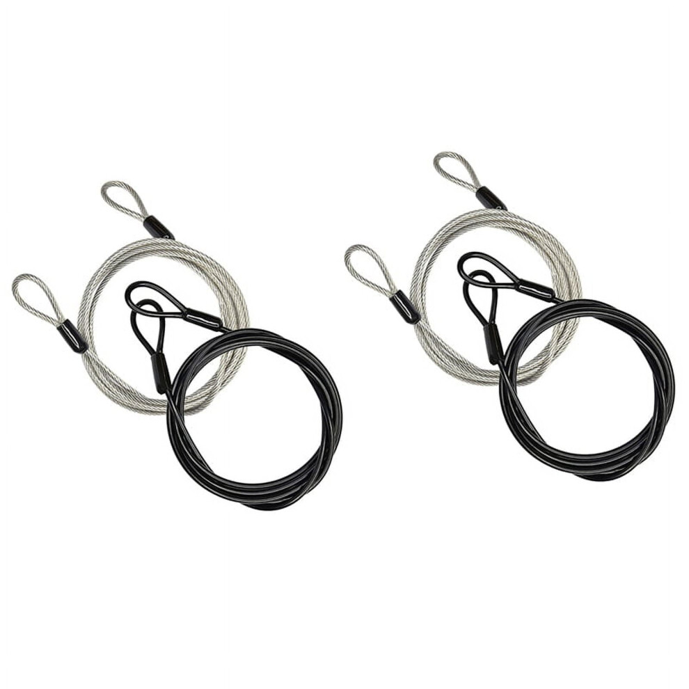 2X 100Cm/3.3Ft Long Travel Security Cable Lock,Braided Steel Coated Cable Luggage Lock, Cable Wire Rope 9181073086472