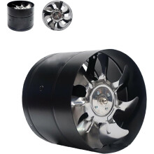 WSYW 12" Inline Duct Fan, 1765 CFM Metal Blower, Low Noise HVAC Ventilation for Grow Tent, Basements, Bathrooms, Kitchens, Black