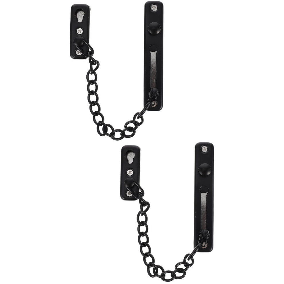 Eease 2pcs Childproof Door Chain Latch Lock Punch Free Anti-theft Lock Chain Lock for Inside Door
