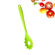 Silicone Pasta Fork, Mini Portable Spaghetti Server, Durable Heat-Resistant Non-Slip, Spaghetti Strainer & Server Spoon, Green