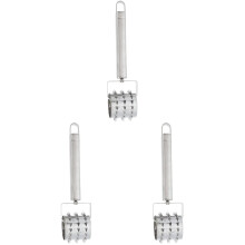 3 Pcs Beating Meat Hammer Pork Beef Tenderizer Tools Dough Stainless Steel
