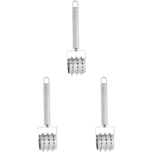 3 Pcs Beating Meat Hammer Pork Beef Tenderizer Tools Dough Stainless Steel