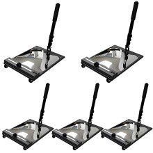 Vehicle Inspection Mirror with LED Light, Adjustable Telescopic Handle, WideAngle Convex Wheels