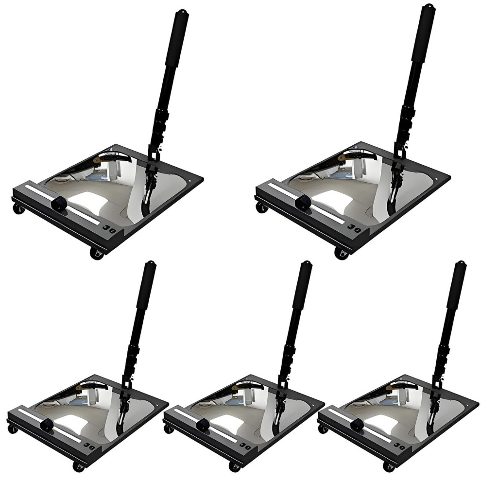 Vehicle Inspection Mirror With Led Adjustable Telescopic Handle, Wideangle Convex Wheels Light 9455672571814
