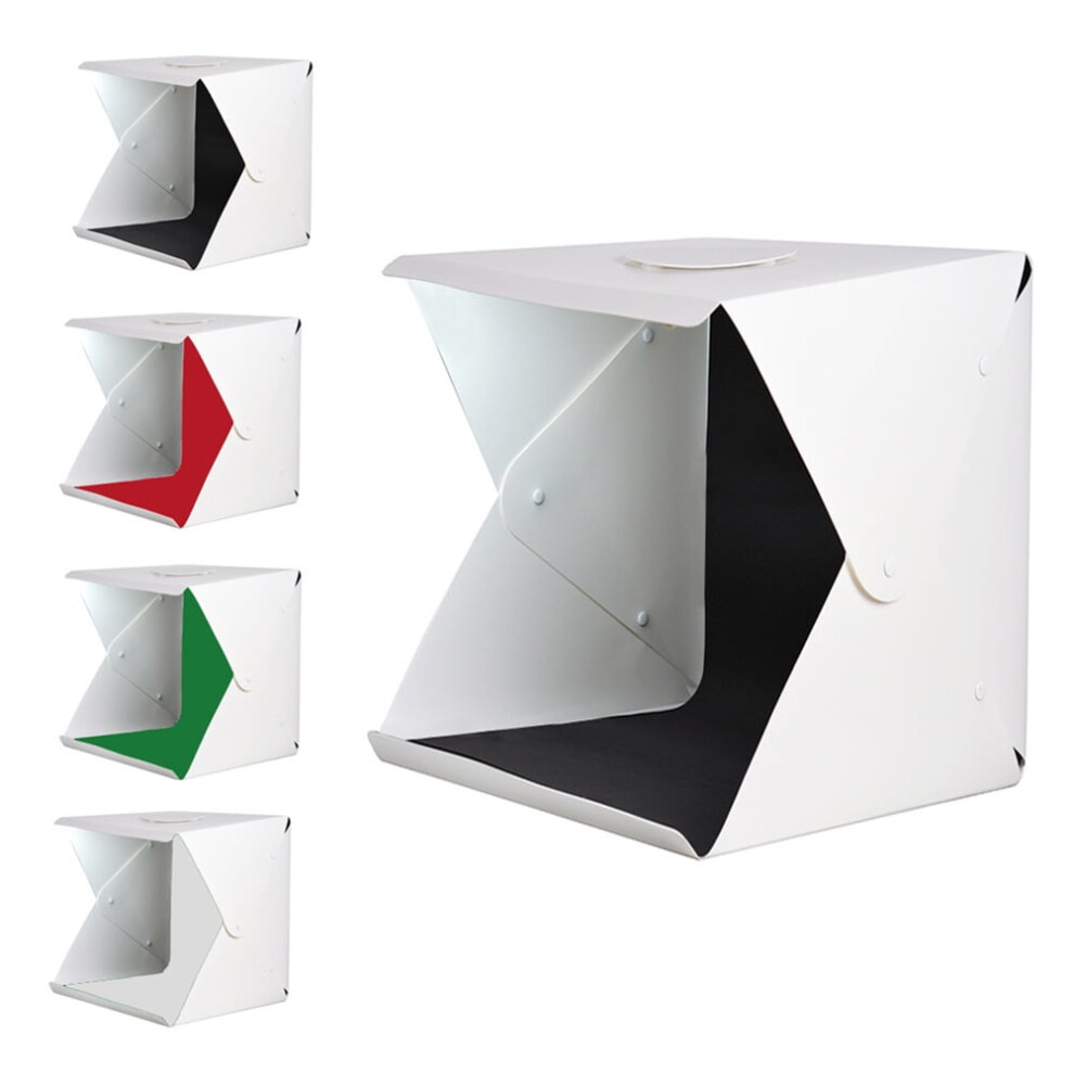 40Cm Large Photography Box Portable 4 Colors Background Photo Studio Led Ing Cube Tent Light 9395123022581
