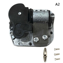 Mechanical DIY Music Box Sankyo Musical Movement + Screws + Blac Black A2;Swan Lake