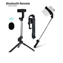 Lightweight Extendable Selfie Stick Tripod with Bluetooth Remote, Compatible with iOS & Android Phones
