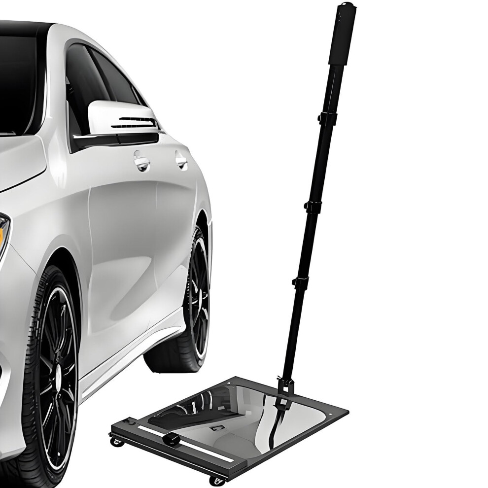 Telescopic Vehicle Undercarriage Inspection Mirror With Wheels, Wideangle Convex Acrylic, Adjustable Handle 9053599916772