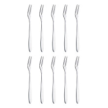 10Pcs Fruit Fork Set Stainless Steel Non-Slip - Rust-proof, Easy to Clean, Household Eating Fruit Small Fork Dessert Forks