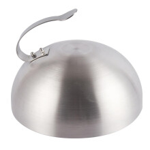 Stainless Steel Basting Dome 24cm with Ergonomic Handle for Even Heat Steak Cooking