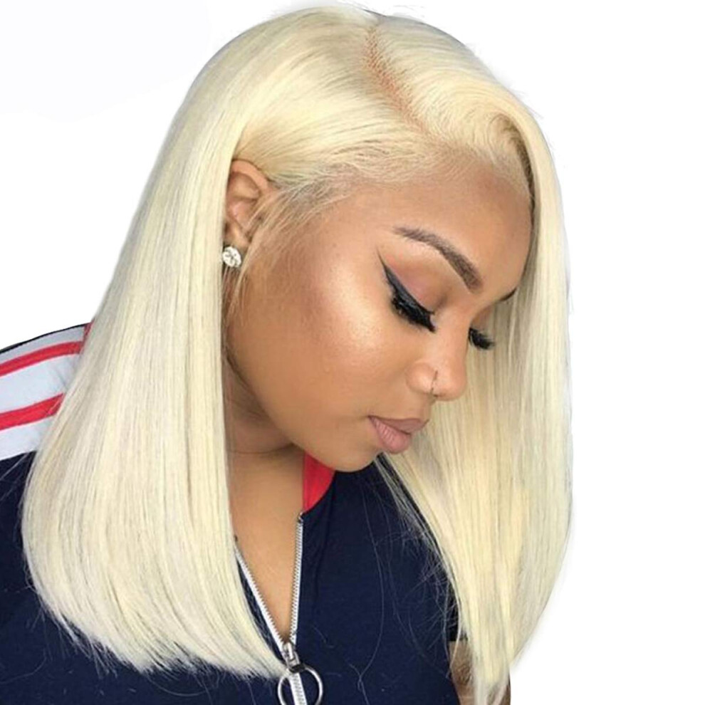 Unisex 613 Blonde Lace Front Wig 13X4 Straight Brazilian Virgin Human Hair With Baby Hair 14Inch