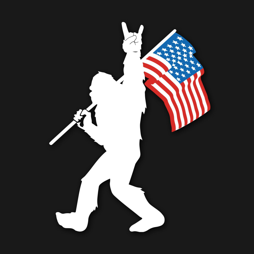 Bigfoot Decal American Flag Vinyl Sticker For Car Truck Laptop Tumbler Faderesistant 5 Inch 9455672573375